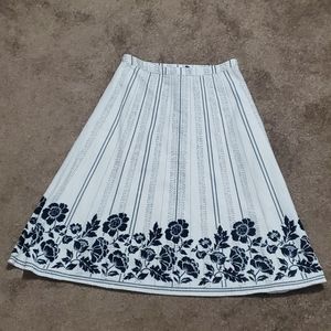 Willi Smith cream & black skirt